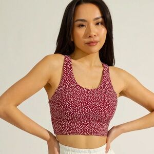 BuffBunny Red and White Sports Bra